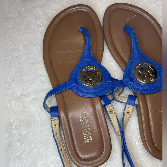 Michael Kors Blue and Brown Sandals - Picture 4 of 6